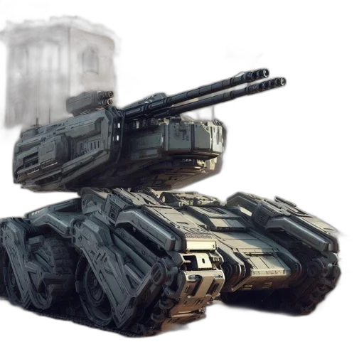 weapon, robot, concept art, 3d render transparent PNG cut-out