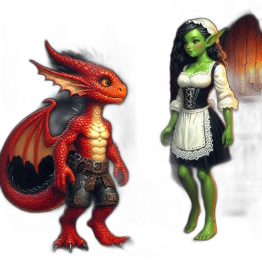 dragon, concept art, fantasy art, 3d render transparent PNG cut-out