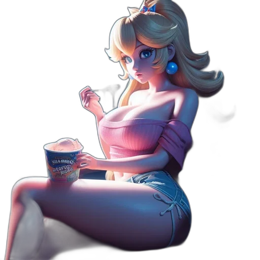 food, robot, staff, vaporwave transparent PNG cut-out