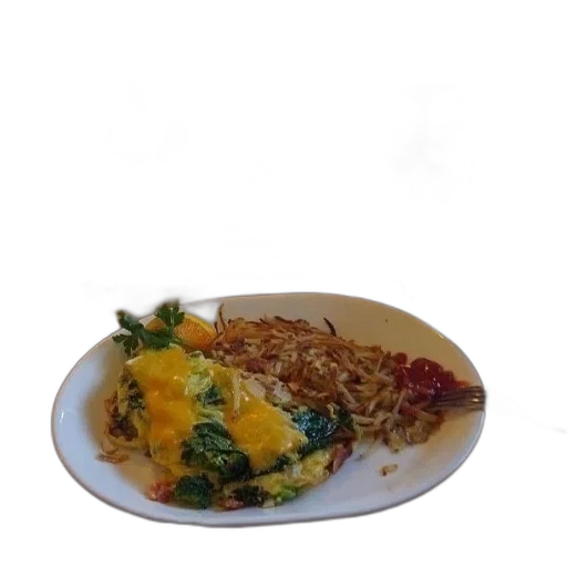 food, photorealistic, 3d render, plate transparent PNG cut-out