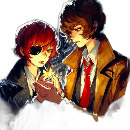 jacket, mask, concept art, watercolor transparent PNG cut-out