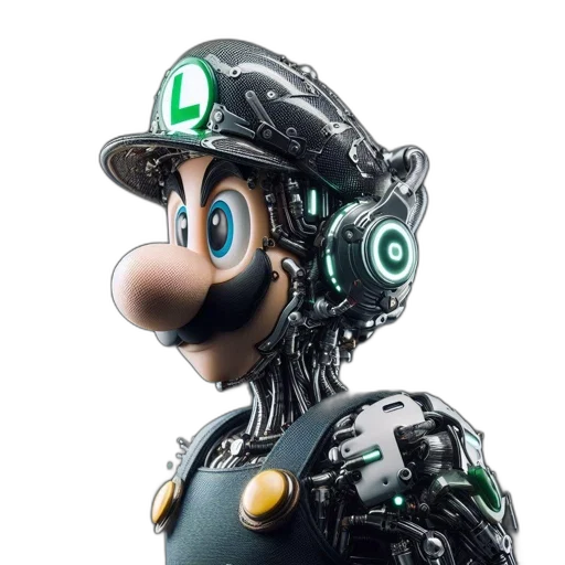 robot, mask, 3d render, cyberpunk transparent PNG cut-out