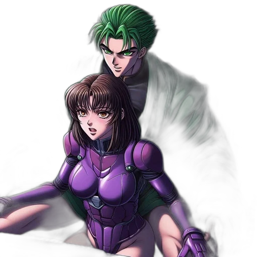 comic book art, concept art, anime, cyberpunk transparent PNG cut-out