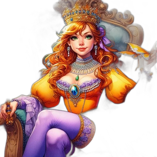 crown, jewelry, dress, staff transparent PNG cut-out
