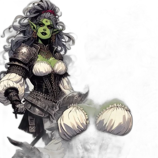 fantasy art, concept art, comic book art, 3d render transparent PNG cut-out