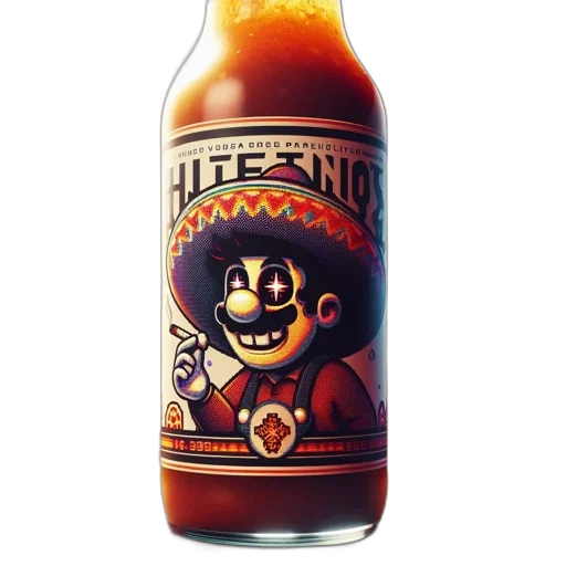 bottle, food, staff, pixel art transparent PNG cut-out