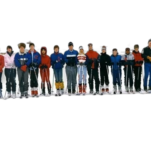 staff, snow, group, people transparent PNG cut-out