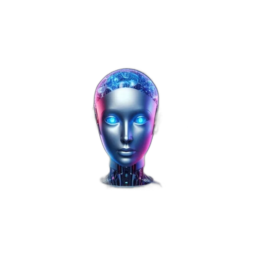 robot, face, mask, crown transparent PNG cut-out