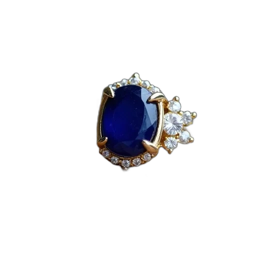 jewelry, crown, 3d render, blue transparent PNG cut-out