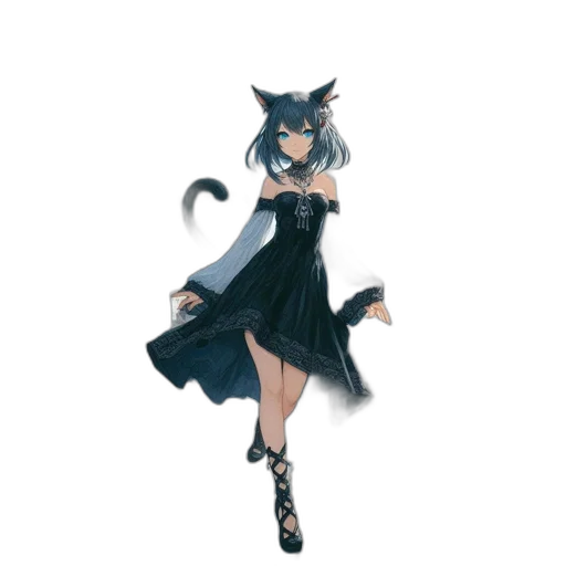 dress, staff, animal, concept art transparent PNG cut-out