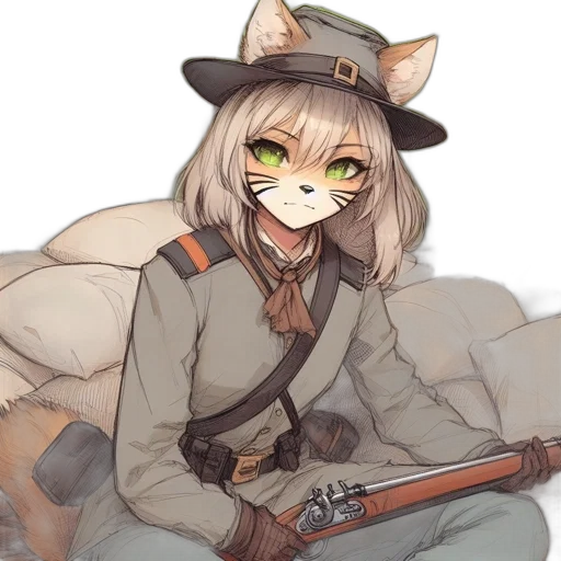 staff, weapon, hat, animal transparent PNG cut-out