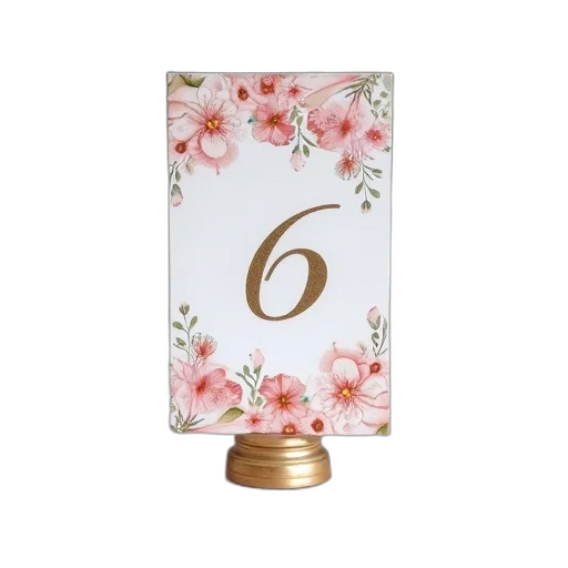 flower, table, number, cards transparent PNG cut-out