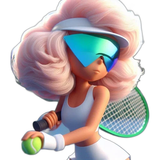 hair, 3d render, concept art, cartoon transparent PNG cut-out