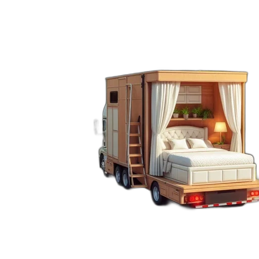 furniture, car, 3d render, concept art transparent PNG cut-out