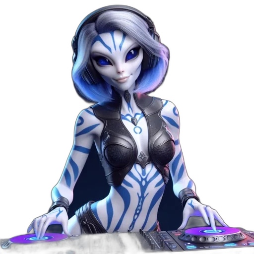 robot, staff, concept art, cyberpunk transparent PNG cut-out