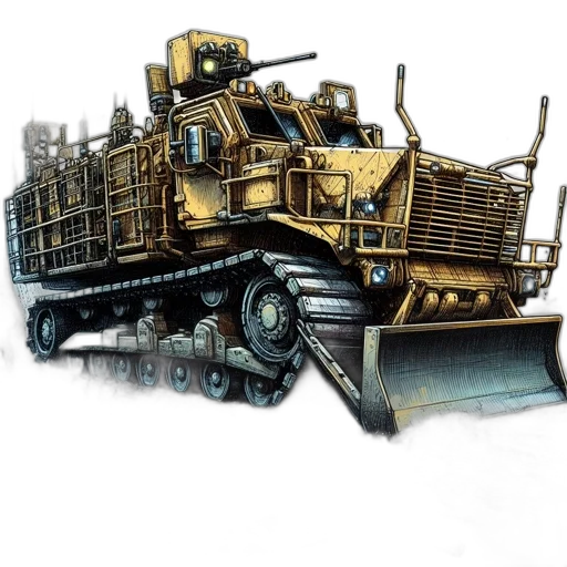 weapon, robot, car, concept art transparent PNG cut-out