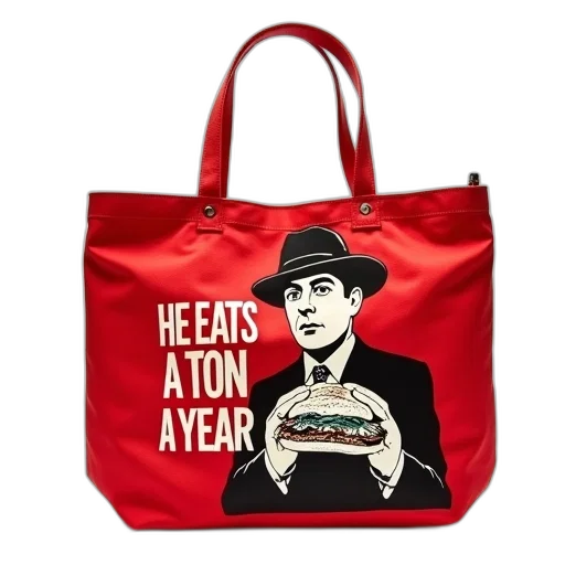 hat, red, tote, bag transparent PNG cut-out