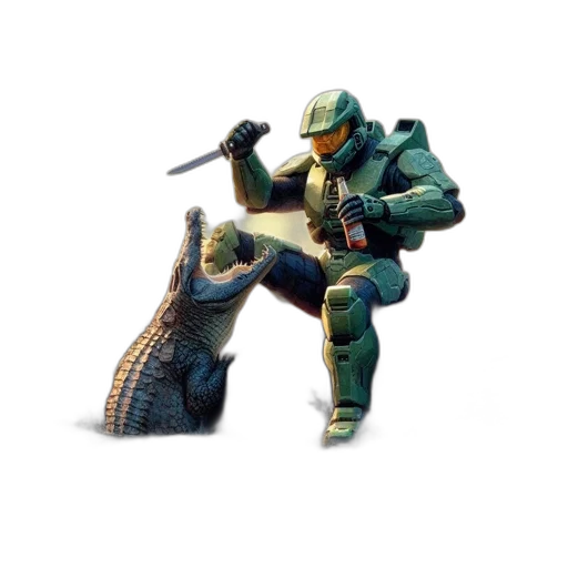 weapon, robot, staff, creature transparent PNG cut-out