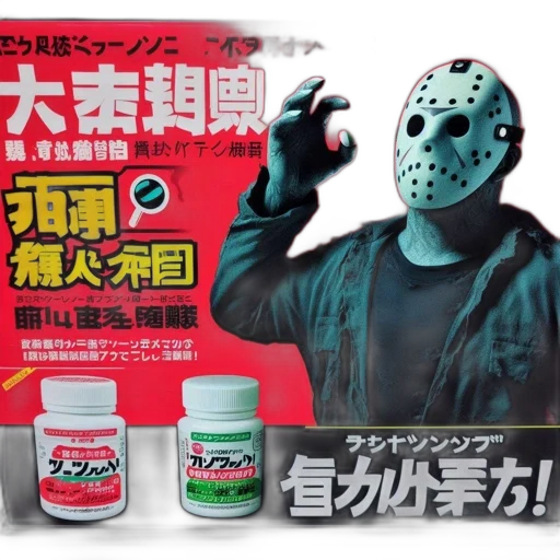 mask, vaporwave, humorous, poster transparent PNG cut-out