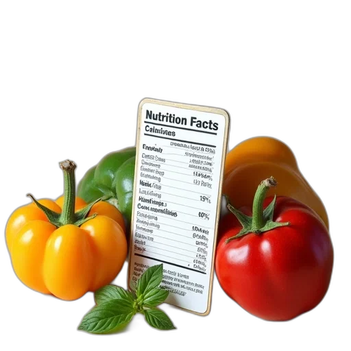 food, nutrition, label, showing transparent PNG cut-out