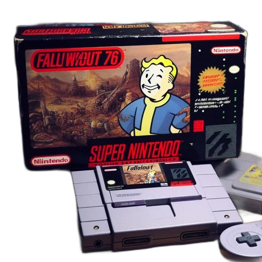 fallout, custom-made, snes, cartridge transparent PNG cut-out