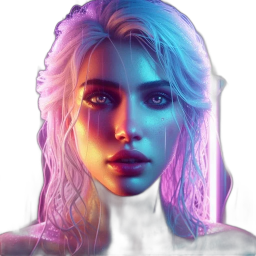 face, mask, robot, cyberpunk transparent PNG cut-out