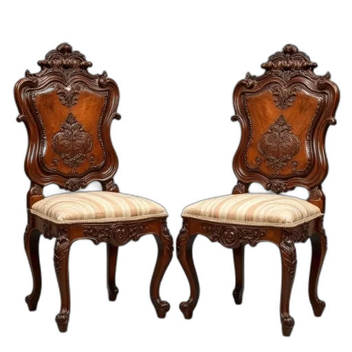 furniture, crown, 3d render, pair transparent PNG cut-out