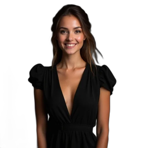 dress, staff, jewelry, face transparent PNG cut-out