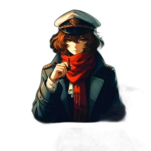 hat, jacket, staff, mask transparent PNG cut-out
