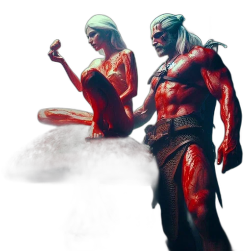 concept art, comic book art, fantasy art, 3d render transparent PNG cut-out