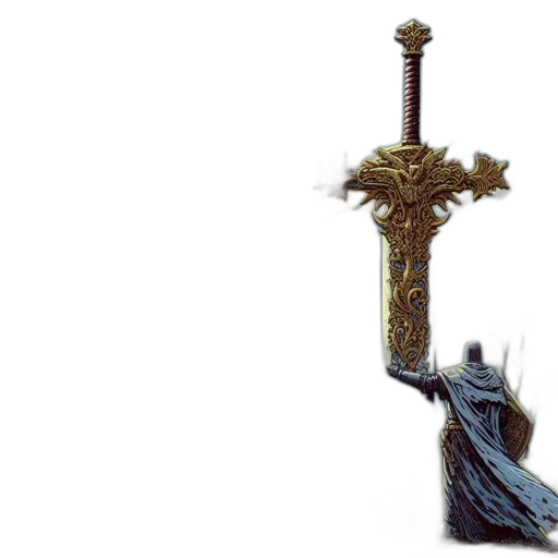 sword, staff, weapon, crown transparent PNG cut-out