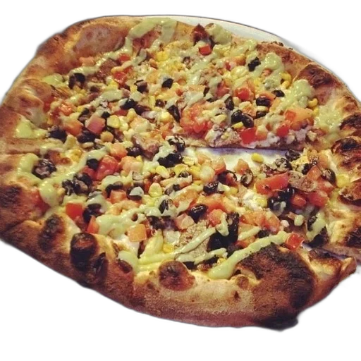 food, 3d render, photorealistic, pizza transparent PNG cut-out