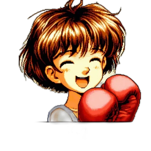 face, weapon, pixel art, anime transparent PNG cut-out