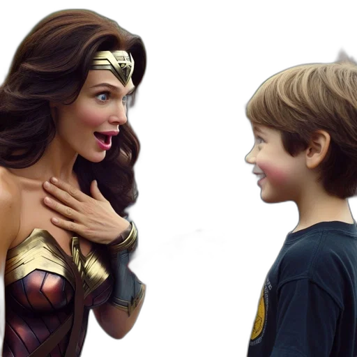 comic book art, concept art, photorealistic, wonder transparent PNG cut-out