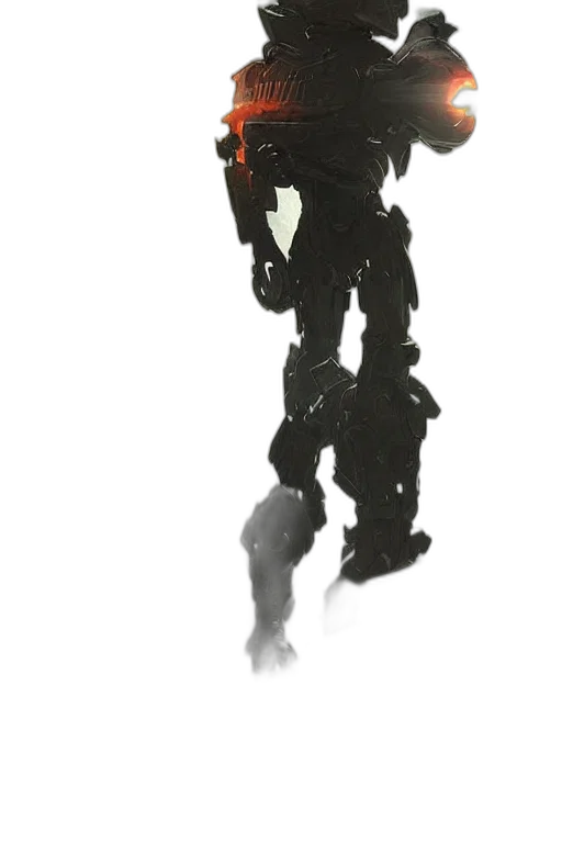 robot, weapon, staff, jacket transparent PNG cut-out
