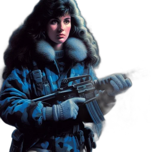 jacket, weapon, concept art, comic book art transparent PNG cut-out