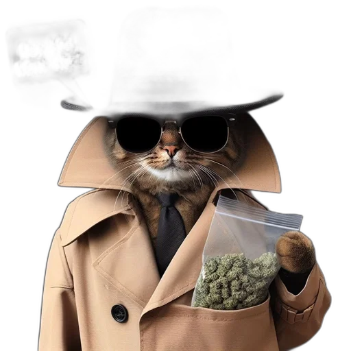 jacket, hat, animal, photorealistic transparent PNG cut-out
