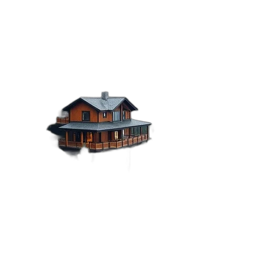 building, furniture, umbrella, 3d render transparent PNG cut-out