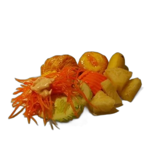 food, crown, 3d render, photorealistic transparent PNG cut-out