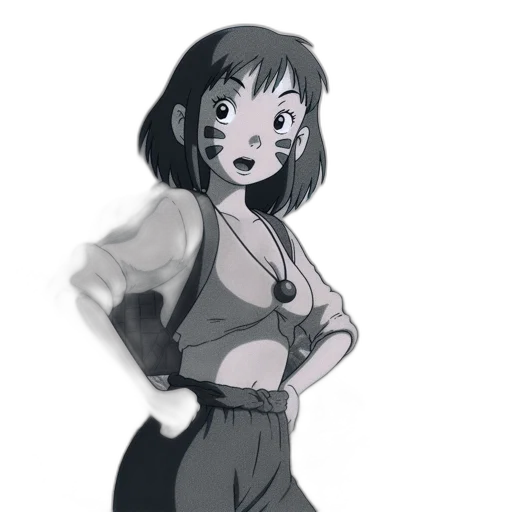 dress, robot, staff, creature transparent PNG cut-out