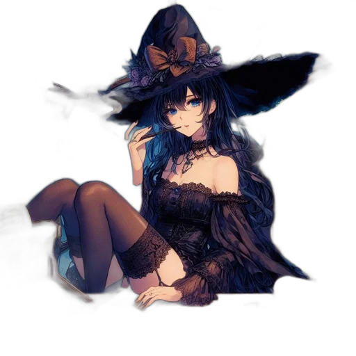 hat, staff, dragon, dress transparent PNG cut-out