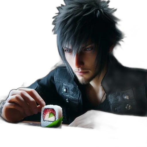 face, food, dragon, photorealistic transparent PNG cut-out