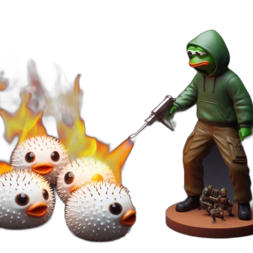 concept art, 3d render, pixel art, fire transparent PNG cut-out
