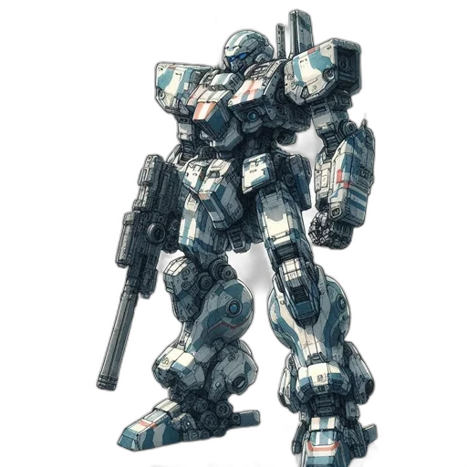 robot, weapon, concept art, pixel art transparent PNG cut-out