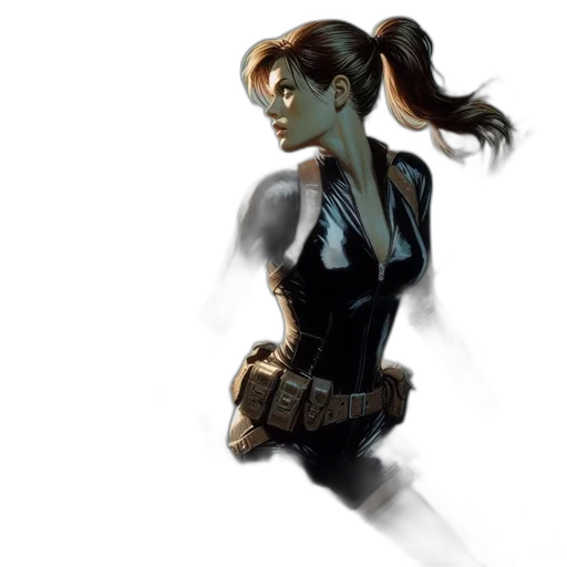 concept art, comic book art, fantasy art, photorealistic transparent PNG cut-out