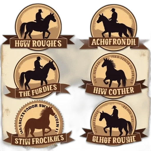 earth tones, set, vintage, western transparent PNG cut-out