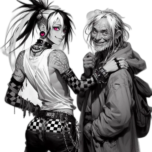 cyberpunk, comic book art, concept art, fantasy art transparent PNG cut-out
