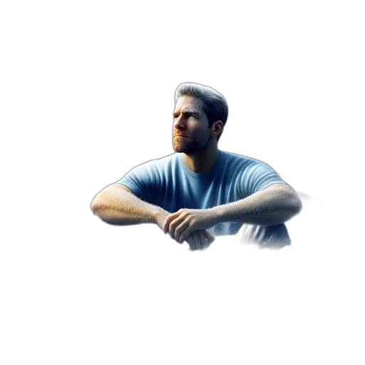 face, robot, staff, jacket transparent PNG cut-out