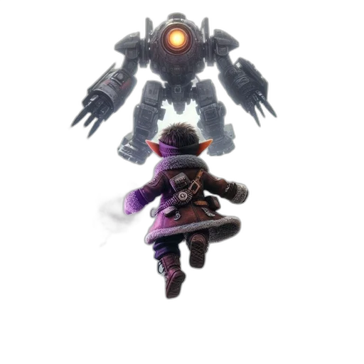 robot, weapon, creature, sword transparent PNG cut-out