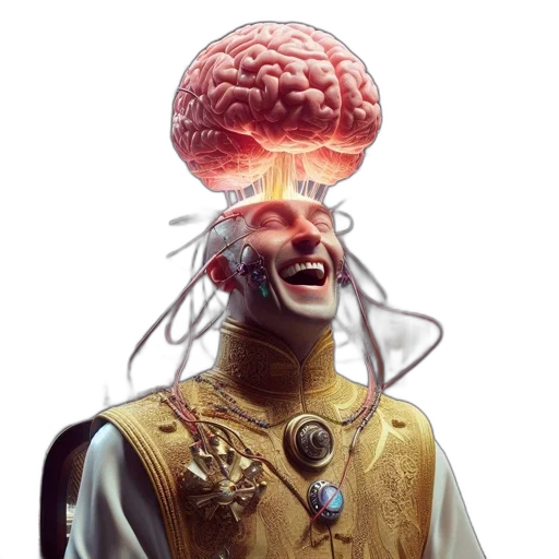 robot, crown, face, creature transparent PNG cut-out